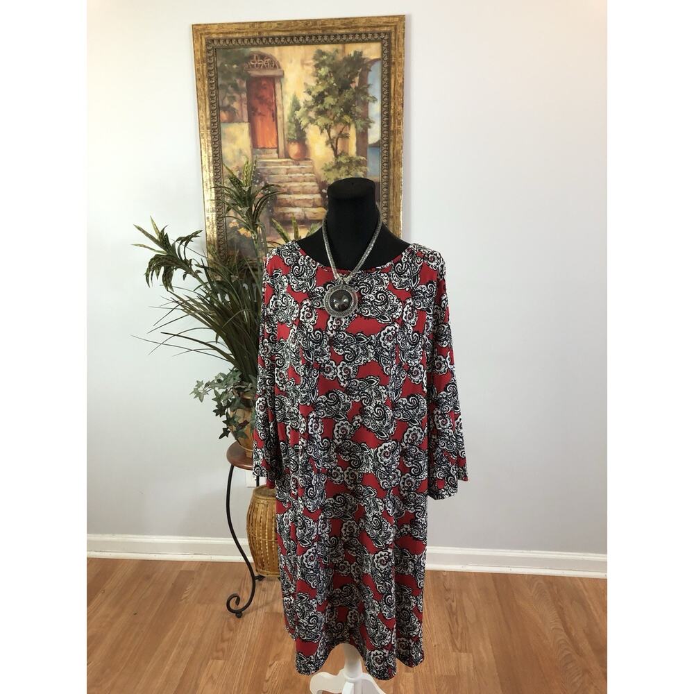 Kim Rogers Women XL Dress Boho Vacation Resort Wear Long‎ Sleeve Pullover Fairy